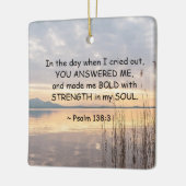 Psalm 138:3 Je maakte me Vette zonsondergang kerst Keramisch Ornament (Links)