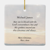 Psalm 138:3 Je maakte me Vette zonsondergang kerst Keramisch Ornament (Achterkant)