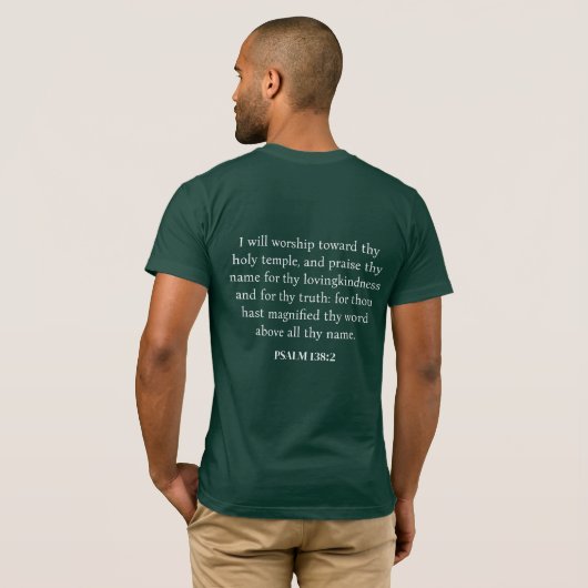 Psalm 138 Schrift Bijbel vers Christelijk T-shirt (Achterkant volledig)
