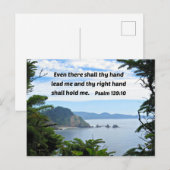 Psalm 139:10 Zelfs daar zullen ze me leiden Feestdagenkaart (Voorkant / Achterkant)