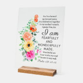 Psalm 139:13-14 Heerlijk gemaakt Bloemen Christeli Acryl Bord (Hoek)