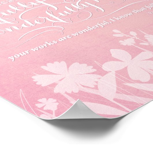 Psalm 139:13-14 "Vreeswekkend en Wonderbaarlijk Ge Poster (Hoek)