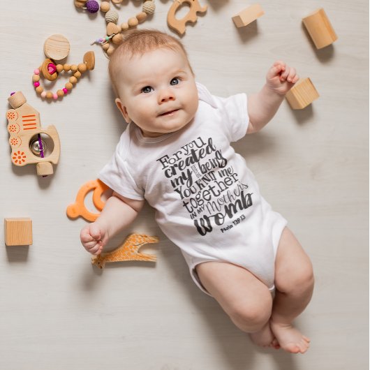 Psalm 139:13 Voor jou creëerde ik mijn meest inten Romper