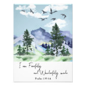 Psalm 139:14 Christelijke kinderkamer Wall Art Mou Foto Afdruk (Voorkant)