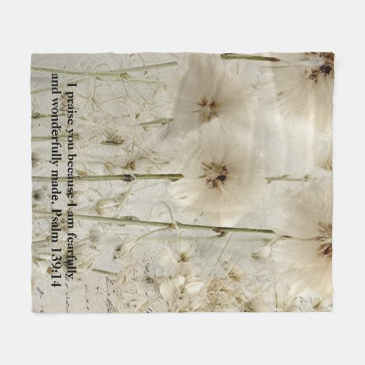 Psalm 139: 14 Fleece Blanket (Voorkant (Horizontaal))