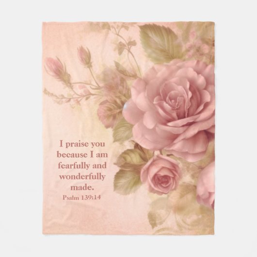 Psalm 139: 14 Fleece Blanket (Voorkant)