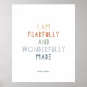 Psalm 139:14 Ik ben vreeswekkend en wonderbaarlijk Poster (Voorkant)