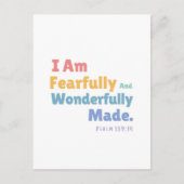 Psalm 139:14 Kinder bijbelvers Christelijke kinder Briefkaart (Voorkant)
