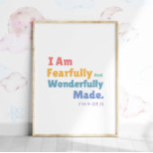 Psalm 139:14 Kinder bijbelvers Christelijke kinder Poster