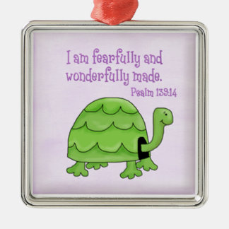psalm 139:14 kinder Christelijke schildpad Metalen Ornament