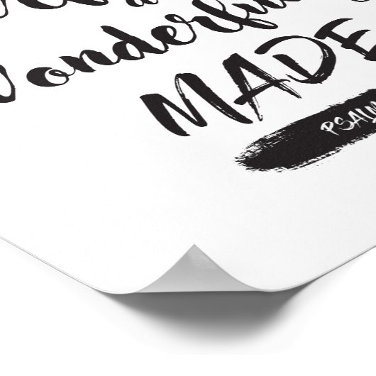 Psalm 139 14 Poster afdrukken (Hoek)