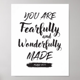 Psalm 139 14 Poster afdrukken
