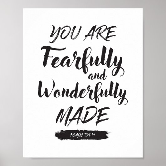 Psalm 139 14 Poster afdrukken (Voorkant)