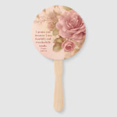 Psalm 139:14 Rose Handwaaier (Voorkant)