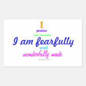 Psalm 139:14 (Sticker) Rechthoekige Sticker (Voorkant)