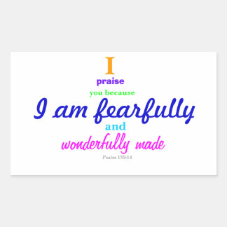 Psalm 139:14 (Sticker) Rechthoekige Sticker