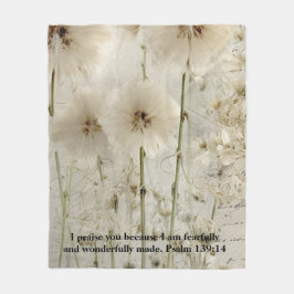 Psalm 139: 14 Vliesdeken Fleece Deken