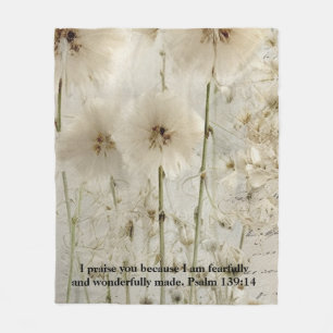 Psalm 139: 14 Vliesdeken Fleece Deken