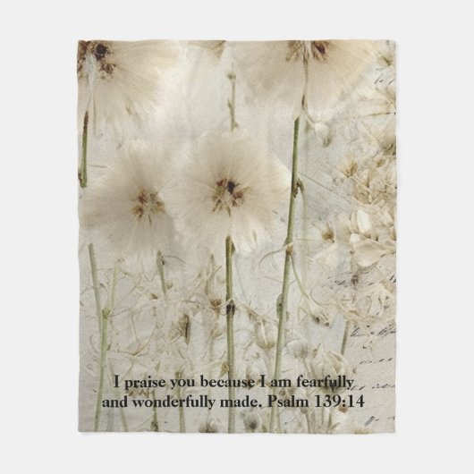 Psalm 139: 14 Vliesdeken Fleece Deken (Voorkant)