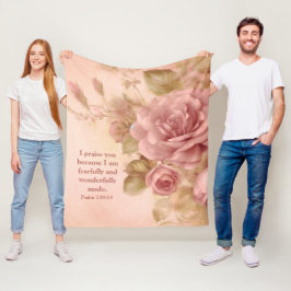 Psalm 139: 14 Vliesdeken Fleece Deken
