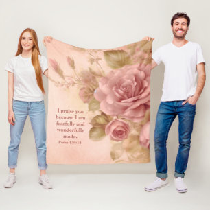 Psalm 139: 14 Vliesdeken Fleece Deken