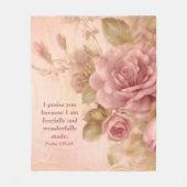 Psalm 139: 14 Vliesdeken Fleece Deken (Voorkant)