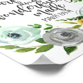 Psalm 139:14 Vreemd en prachtig gemaakt bloemen Poster (Hoek)