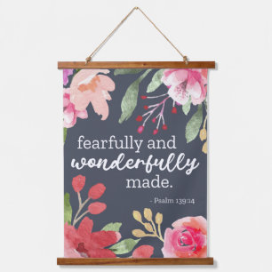 Psalm 139:14 - Vreemd en wonderbaarlijk gemaakt Hangend Wandkleed