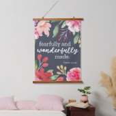 Psalm 139:14 - Vreemd en wonderbaarlijk gemaakt Hangend Wandkleed (Slaapkamer)