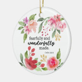 Psalm 139:14 - Vreemd en wonderbaarlijk gemaakt Keramisch Ornament (Links)