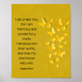 Psalm 139:14 Vreemd en wonderlijk gemaakt Poster (Voorkant)