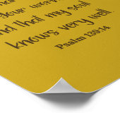 Psalm 139:14 Vreemd en wonderlijk gemaakt Poster (Hoek)