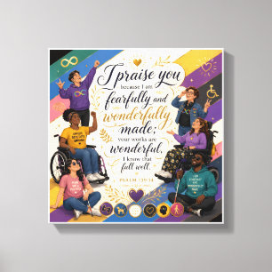 Psalm 139:14 - Vreeswekkend en Wonderbaarlijk Gesc Canvas Afdruk