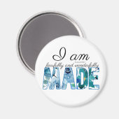 Psalm 139:14: Vrezend en wonderlijk gemaakt Magneet (Voorkant / Achterkant)