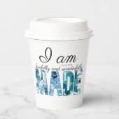 Psalm 139:14: Vrezend en wonderlijk gemaakt Papieren Bekers (Voorkant)