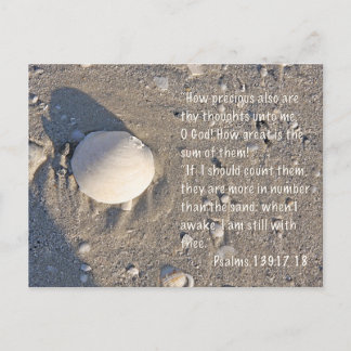 Psalm 139: 17-18, Schelp versie Briefkaart