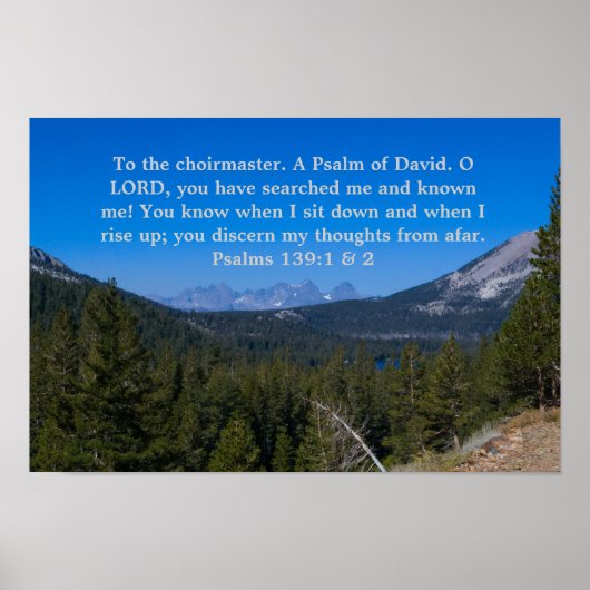 Psalm 139:1&2 poster (Voorkant)