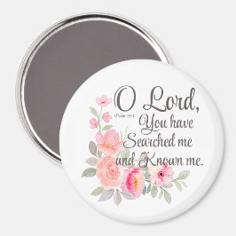 Psalm 139:1 Heer, Gij hebt mij doorzocht Bloem Magneet