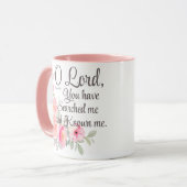 Psalm 139:1 Heer, Gij hebt mij doorzocht Bloem Mok (Voorkant links)