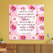 Psalm 139:23-24 Canvas afdrukken (Insitu (Woonkamer))