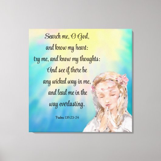 Psalm 139:23-24 Canvas afdrukken (Voorkant)