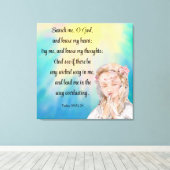 Psalm 139:23-24 Canvas afdrukken (Insitu (Houten vloer))