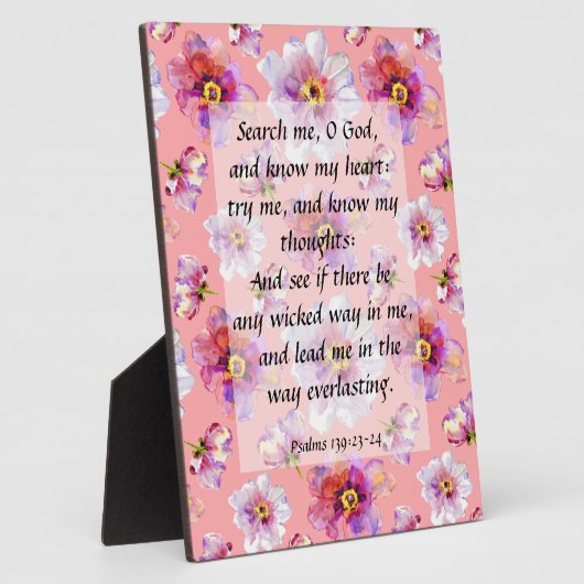 Psalm 139:23-24 Plaque Fotoplaat (Zijkant)