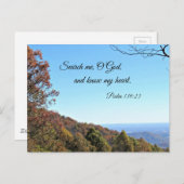 Psalm 139:23 Zoek me, O God.. Briefkaart (Voorkant / Achterkant)
