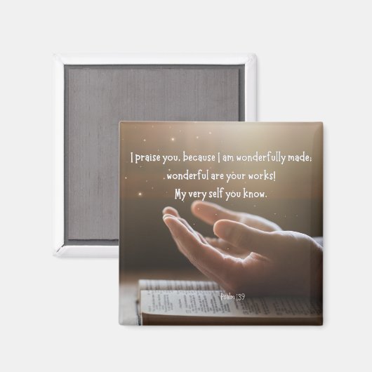 Psalm 139 2x2 magneet (Voorkant / Achterkant)