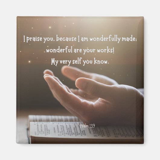 Psalm 139 2x2 magneet (Voorkant)