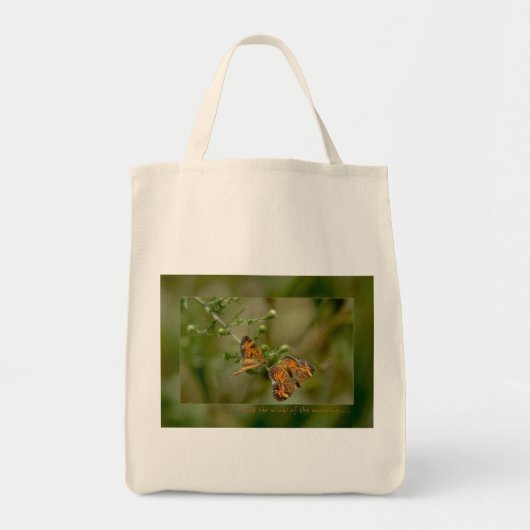 Psalm 139:9-10 Als ik 's ochtends opsta. Tote Bag (Voorkant)