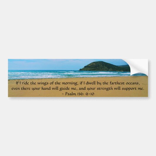 psalm 139: 9-10 BIBLIOTHEELBARE CONTACT Bumpersticker (Voorkant)