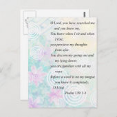 Psalm 139 en bloem briefkaart (Voorkant / Achterkant)