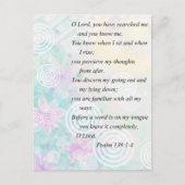 Psalm 139 en bloem briefkaart (Voorkant)